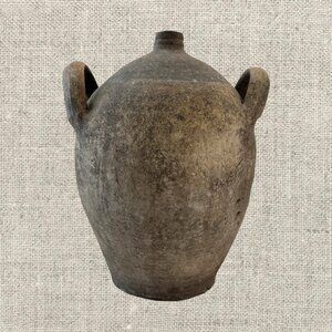 19c French Provincial Stoneware Olive Oil Jug